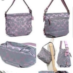 Coach lilac and grey purse